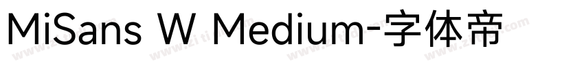 MiSans W Medium字体转换